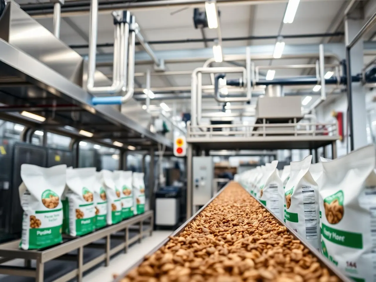 PAMAX Petfoods manufacturing facility in Hungary showing automated extrusion lines